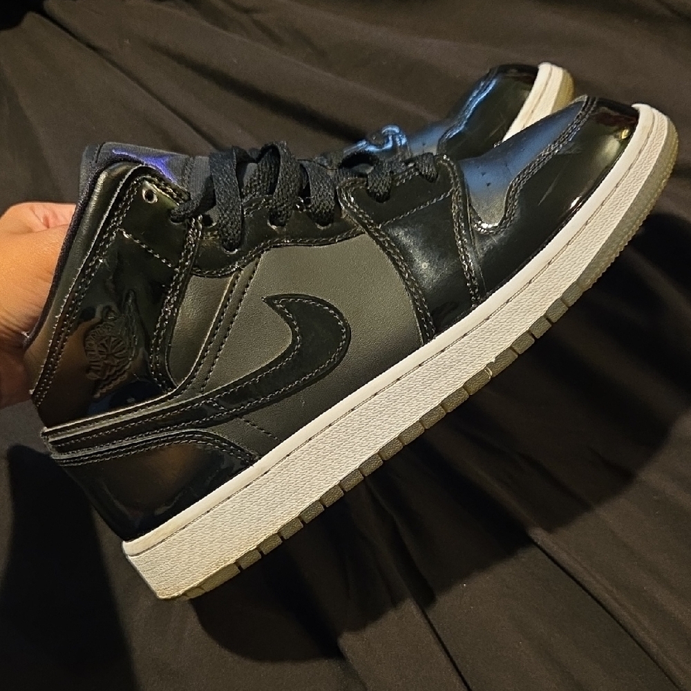 Black and White High-Top Sneakers